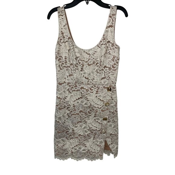 Self-portrait Cord Lace Mini Dress in Cream 0 New Womens Bridal Party Tank - Picture 7 of 17